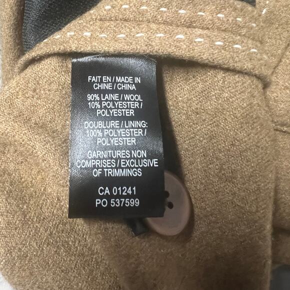 Le 31 Women's Wool Blend Button Front Camel Blazer Jacket Size Small - Picture 7 of 11